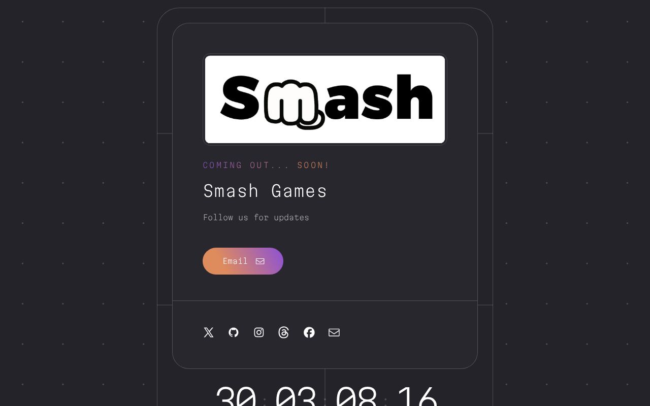 Smash Games Main page